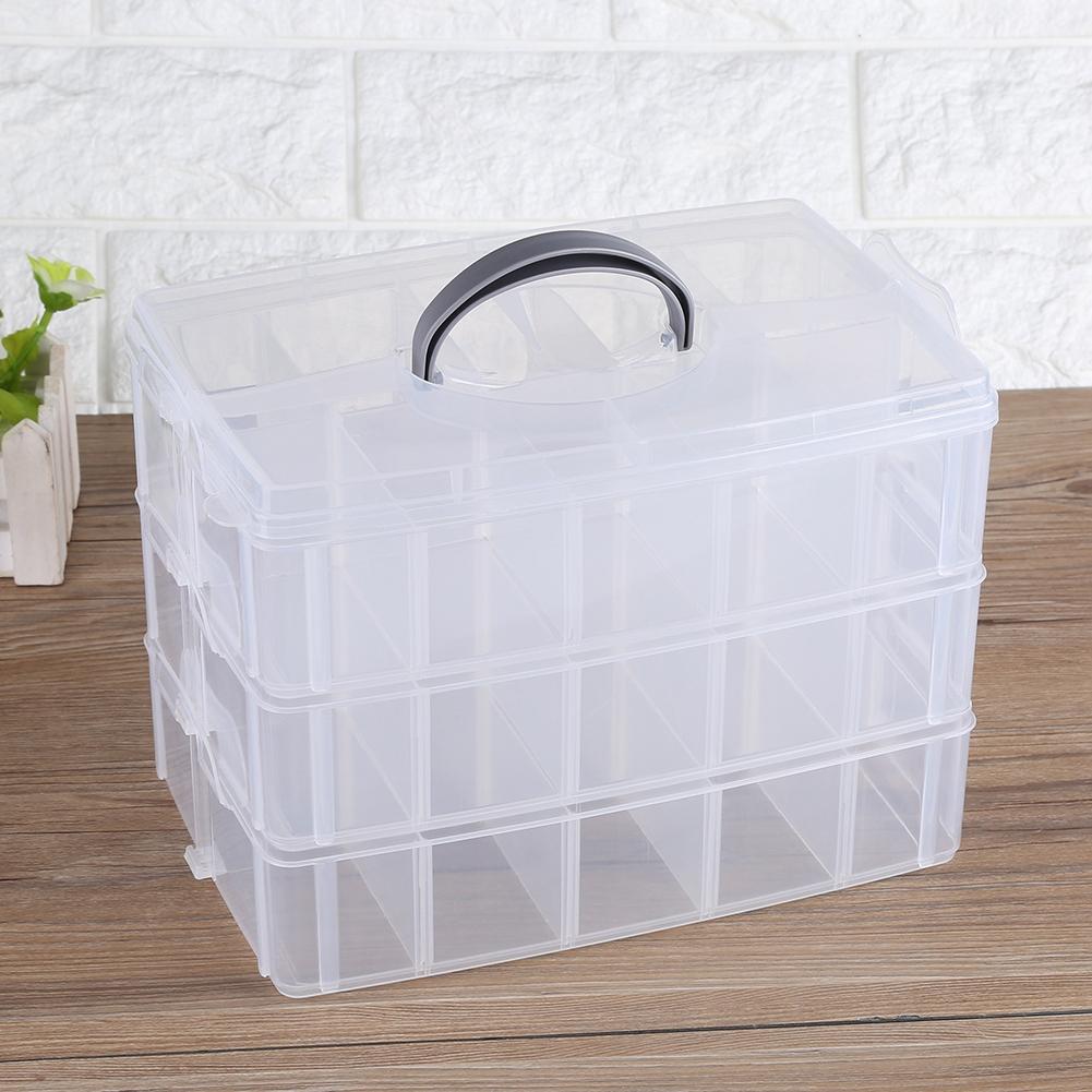 

Clear Plastic Jewelry Bead Storage Box Container Craft Organizer Case Tool