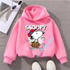 Snoopy children's hooded sweatshirt for boys, girls, casual top with cartoon print, long sleeve, autumn/winter collection