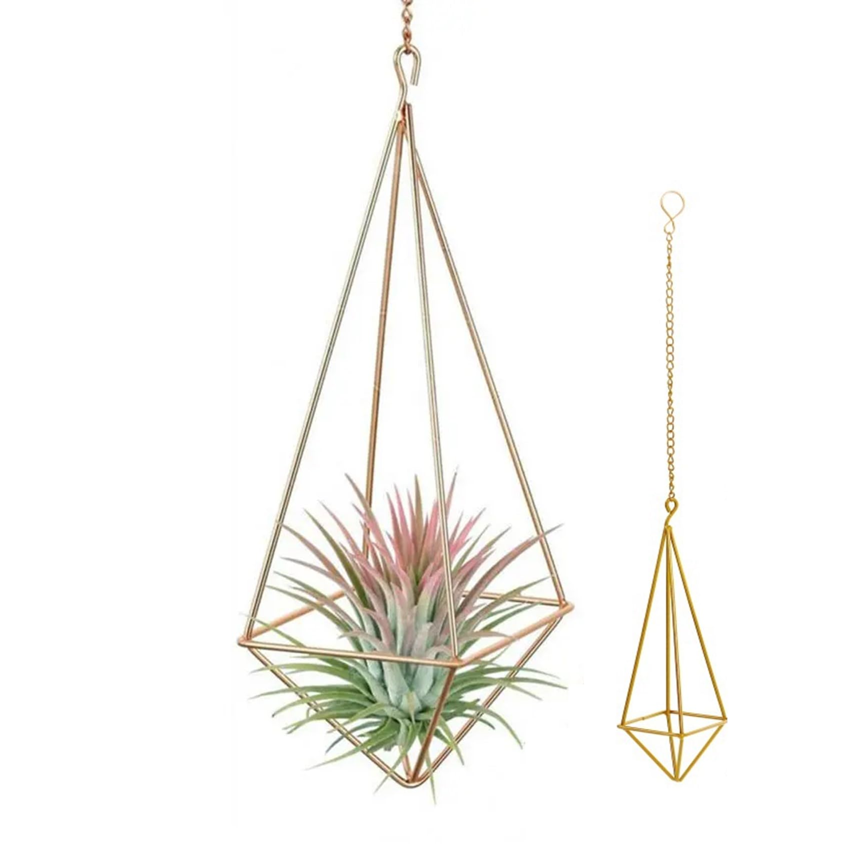 

NOELAMOUR Железный держатель для подвешивания растений, подставка для цветов, садовая полка для использования в помещении и на улице, Общая длина x Ширина 8 см, 48,5 (Золото) золотой