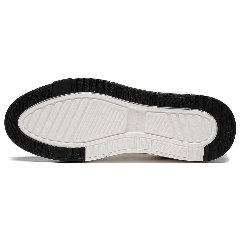 Li-Ning Lightweight Trend Synthetic Leather Non-Slip Wear-Resistant Low-Top Skate Shoes Men Sneakers White Black AGCT009-4
