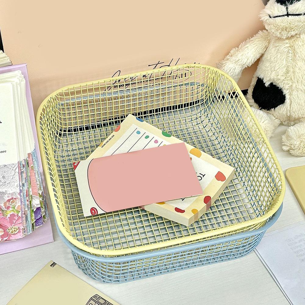 Make-Up Sortierhalter Foto-Karten Hülle Schreibtisch Kleinkram Organizer Schreibwaren Box Metall Aufbewahrungskorb Büro Heimbedarf