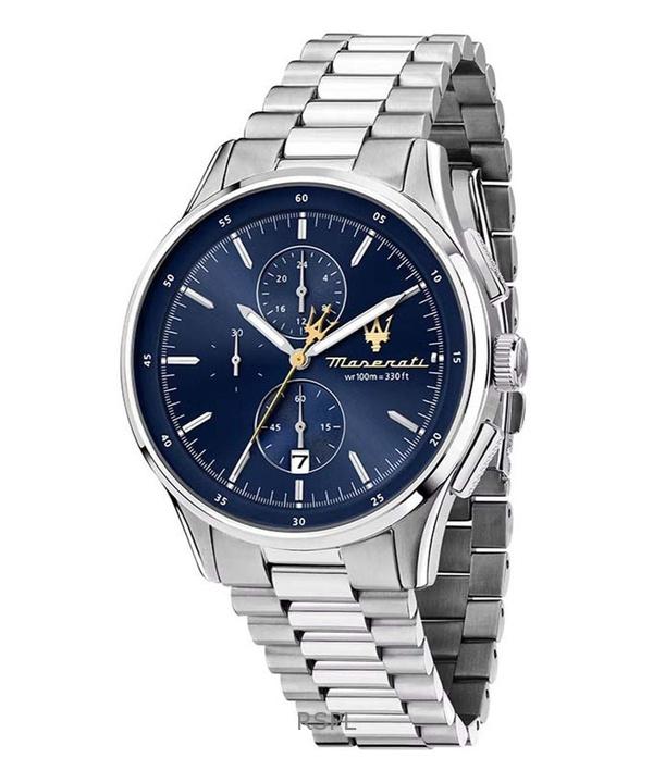 Maserati Sorpasso Chronograph Stainless Steel Blue Sunray Dial Quartz R8873624004 100M Men's Watch