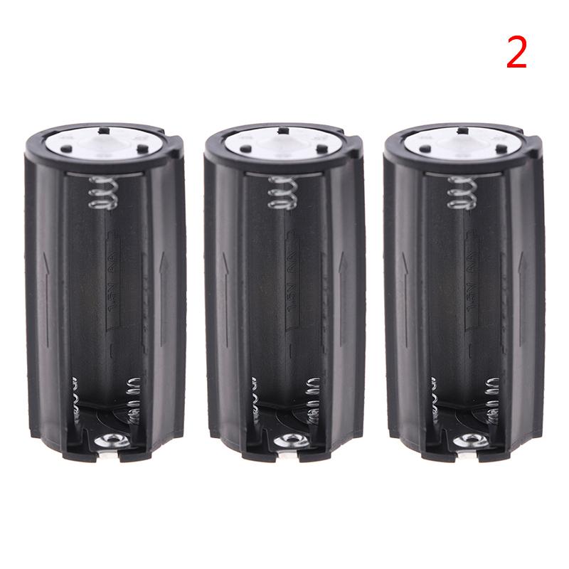 1/3Pcs 3X Aa To D Size Battery Adapter Converter Holder Case Box Series Circuit