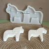 Lebensmittelechtes Silikon Weihnachts-Dalapferd-Form für DIY Kerze Resin Art Feiertagsdekorationen