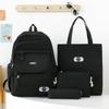Four-Piece Backpack Set Junior High School Student Schoolbag Women Campus Backpack Large Capacity Backpack