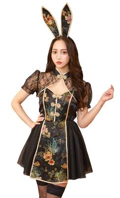 Clearstone Cosplay Halloween Bolero China Bunny Black Women's