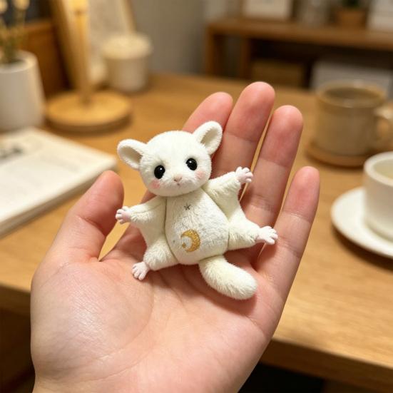 Portachiavi Peluche Scoiattolo Volante Morbido Peluche Glaucomys (Sugar Glider) Ciondolo per Borse Zaini Carina Mini Bambola Animale Regalo per Bambini