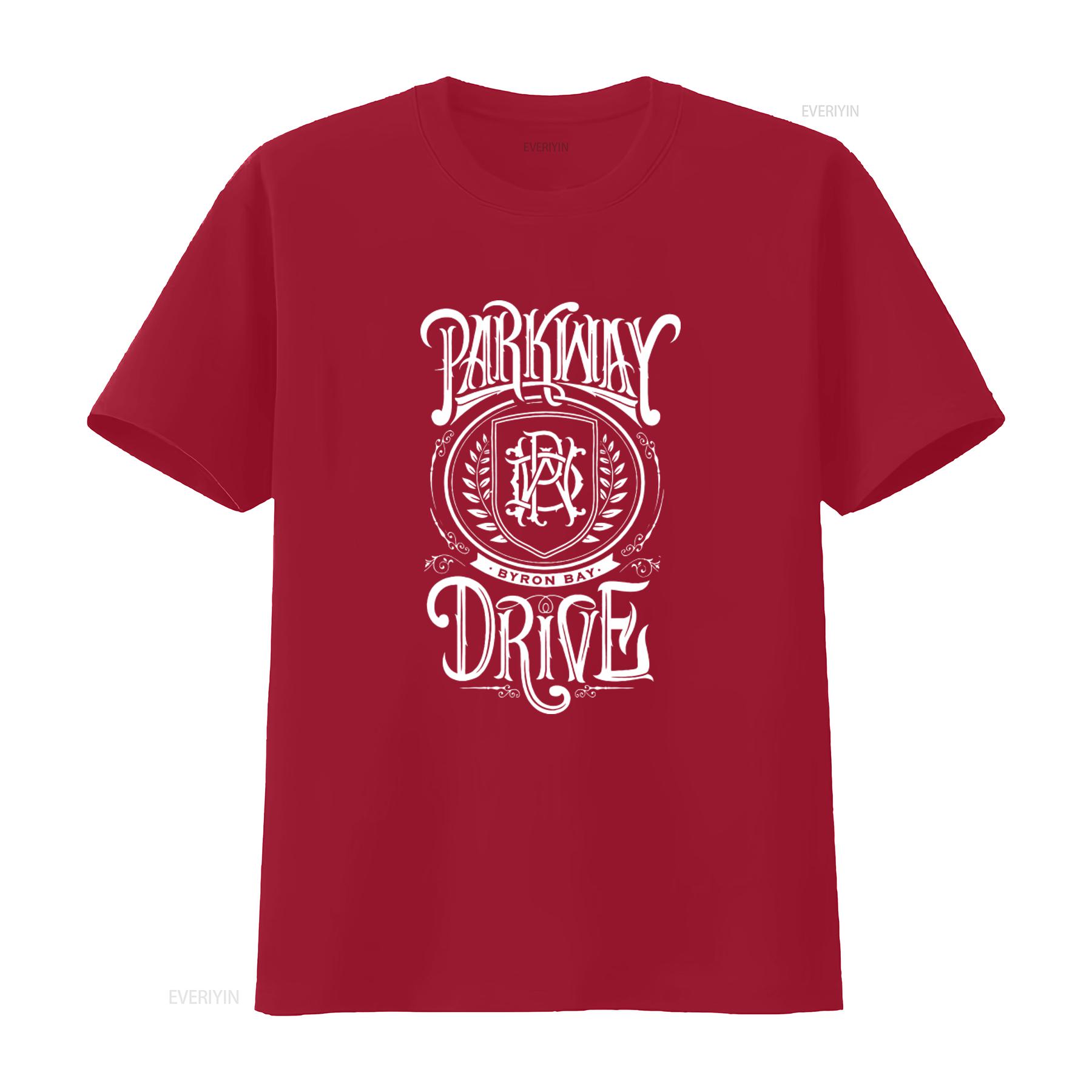 Parkway Drive Byron Bay Hard Core Print T Shirt for Men and Women vintage Washed Unisex Versatile Soft homme Stretched S