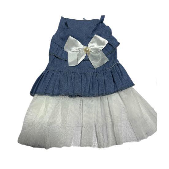 Robe pour chien Haute élasticité Bord en maille Pull Vêtements d'été pour chat Tenues pour chien pour l'extérieur