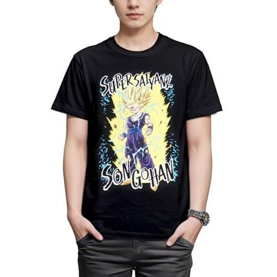 Fine Plus T-shirt Short Sleeve Dragon Ball Super Saiyan Gohan Merchandise Character
