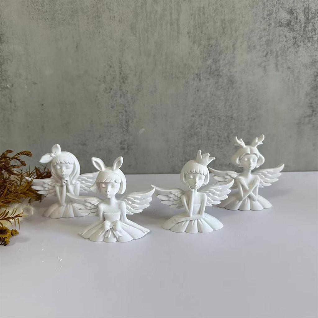 Angel Girl Silicone Molds Epoxy Resin Mold DIY Scented Candle Mold Table Ornament Making Tool for Making Crafts Decor
