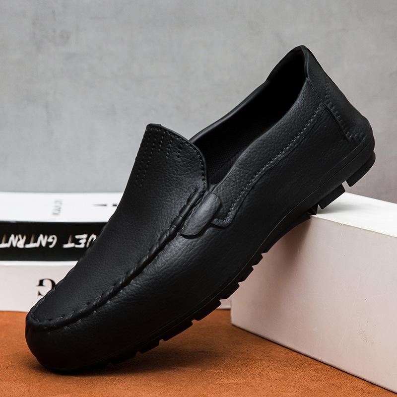 

Большой размер маленькие кожаные туфли мужские ленивые туфли для вождения с одним педалью британский тренд легкие мужские туфли Doudou мужские 39