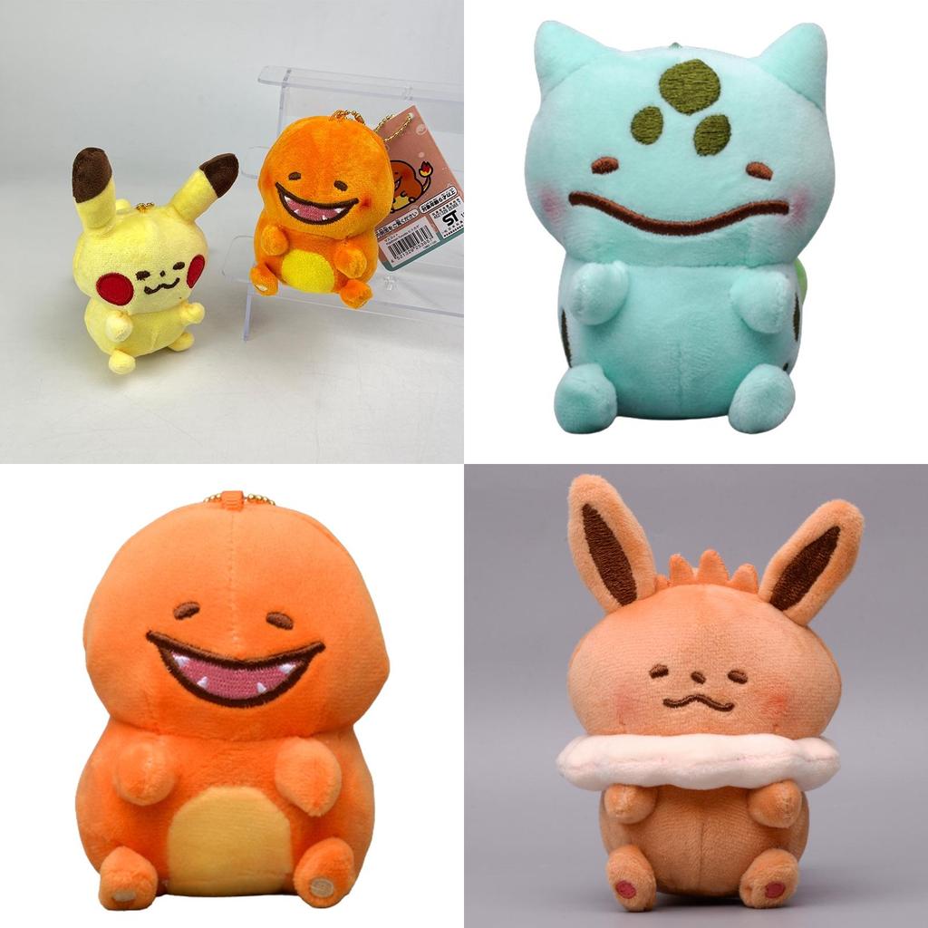 Adorable Pokemon Plush Keychains Featuring Pikachu, Squirtle, Charmander, Bulbasaur And Eevee Perfect For Collectors!