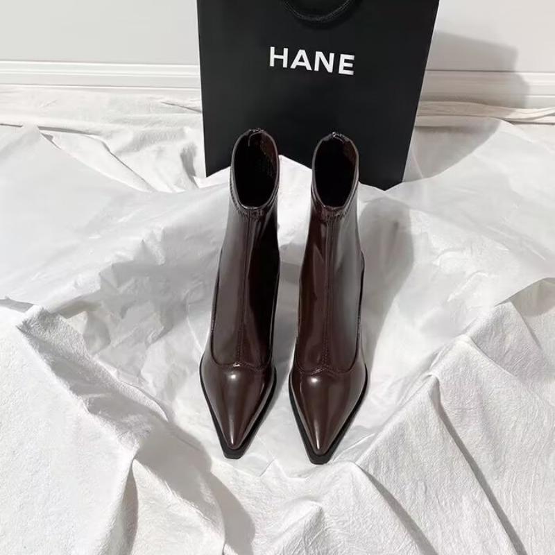

Осень-зима женские тонкие ботильоны модные элегантные туфли с острым носком на тонком высоком каблуке женские короткие ботильоны Morder 41 коричневый