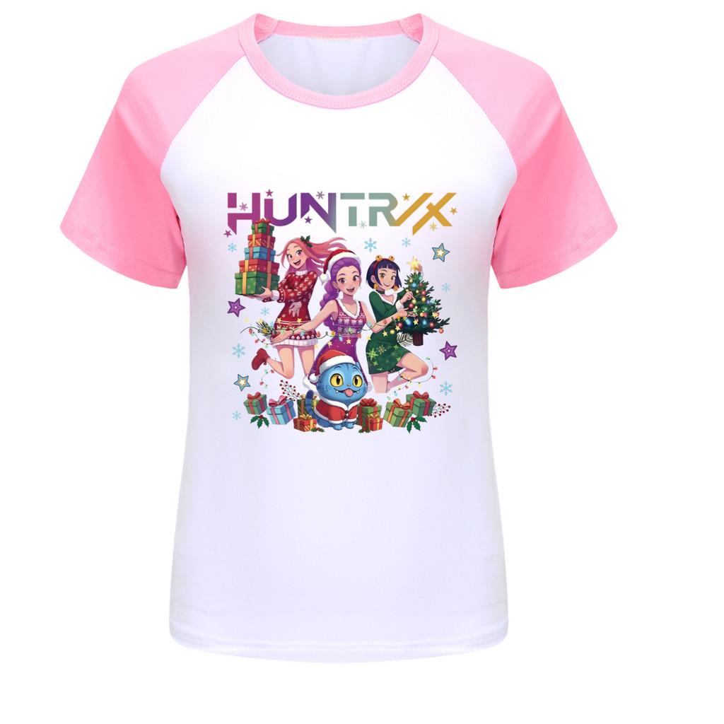 5084 Barn Flickor Jul Nyår Rumi Zoey Mira Tryck Raglan Kortärmad T-shirt