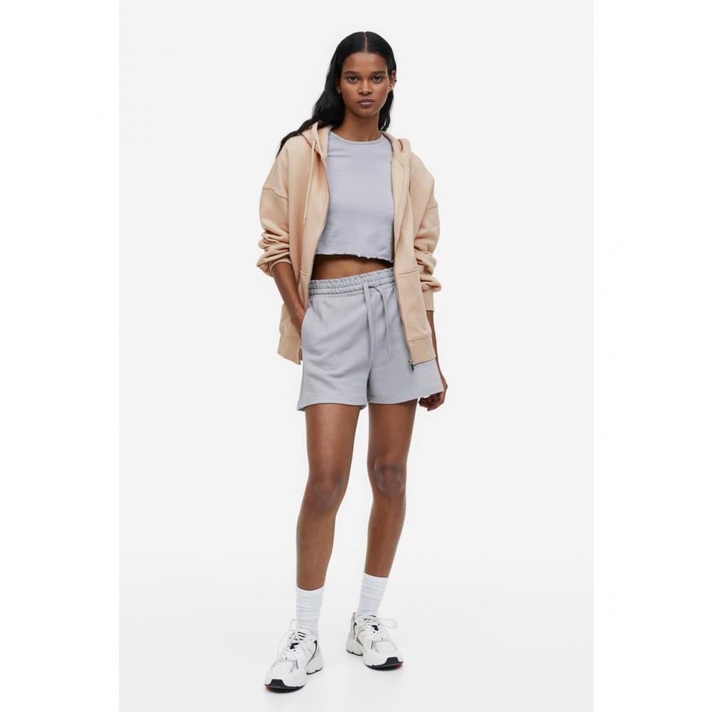 

H&M Oversized Zip Up Hoodie Beige 1139538009