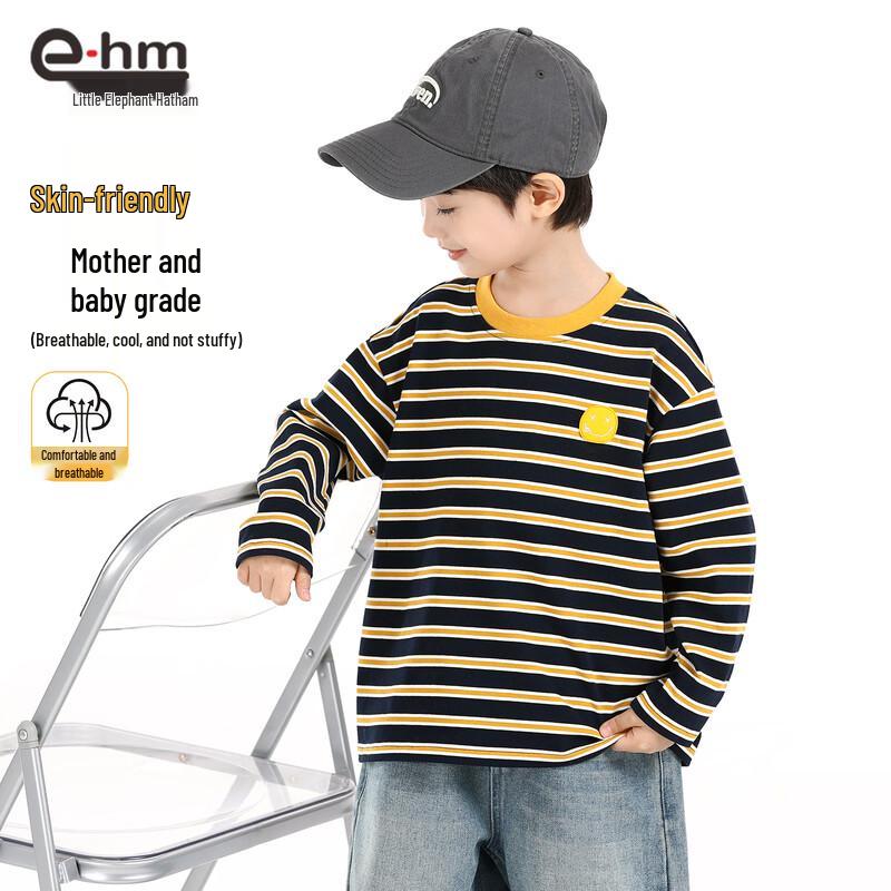 Ham Elephant Boys  Striped Long Sleeve T-Shirt 130