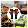 Silicone Cooking Gloves Grilling Gloves Oven Mitts With Extra Long Wrist Anti-Scald Gloves Non-Slip Baking Gloves For Home Chefs