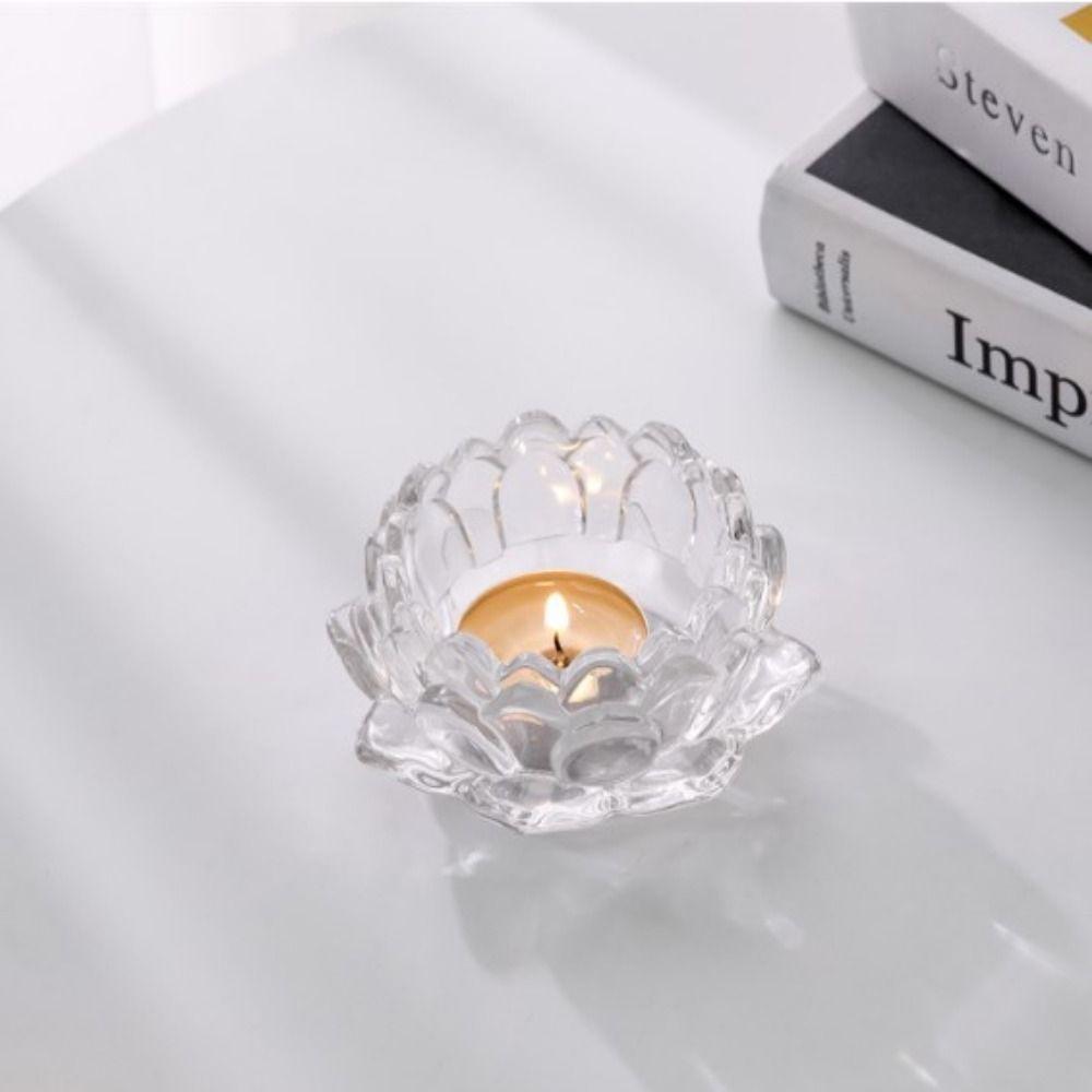 2Pcs Elegant Chinese Transparent Candlestick Ins Simple Candles Stand Party Decoration