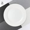 777 Pure White Ceramic Round Flat Dinner Plate