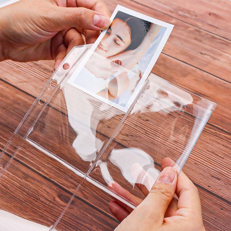 A5 A6 Transparent PVC File Folders Loose Leaf Bag Notebook Document Filing Bag