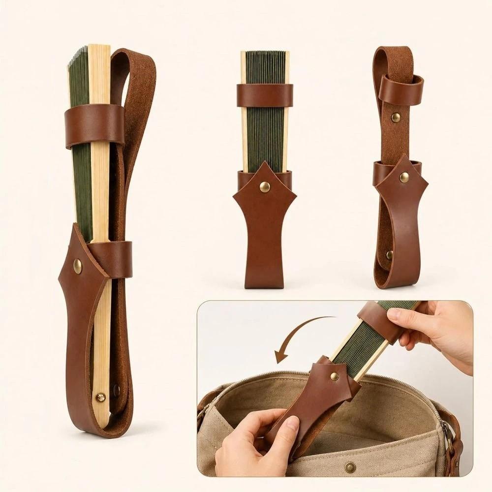 Open Top Folding Fan Holder Belt Loop Hand Fan Sleeve Gift Idea Fan Belt Clip  Music Festival