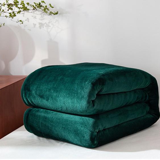 Solid Color Flannel Coral Fleece Blanket - Suitable for Air Conditioning, Naps, Gifts, Sofa Throws.