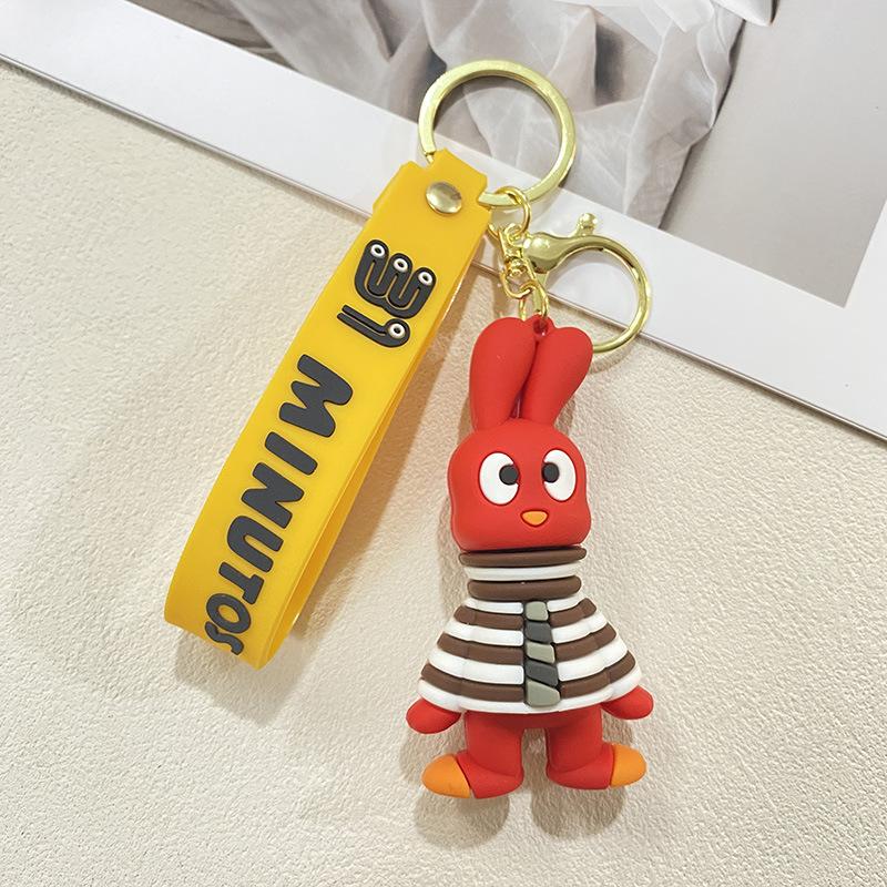 New Cartoon Broadcasting doll KeyChain Cute Key Chains Silicone Car Key Chain Bag Pendant Keyring Friends Gifts
