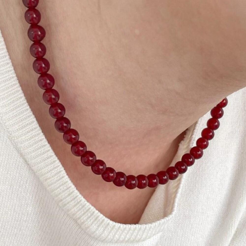 Natural Gemstone Jamano Jamanok Classic Necklace 6mm (13039574)