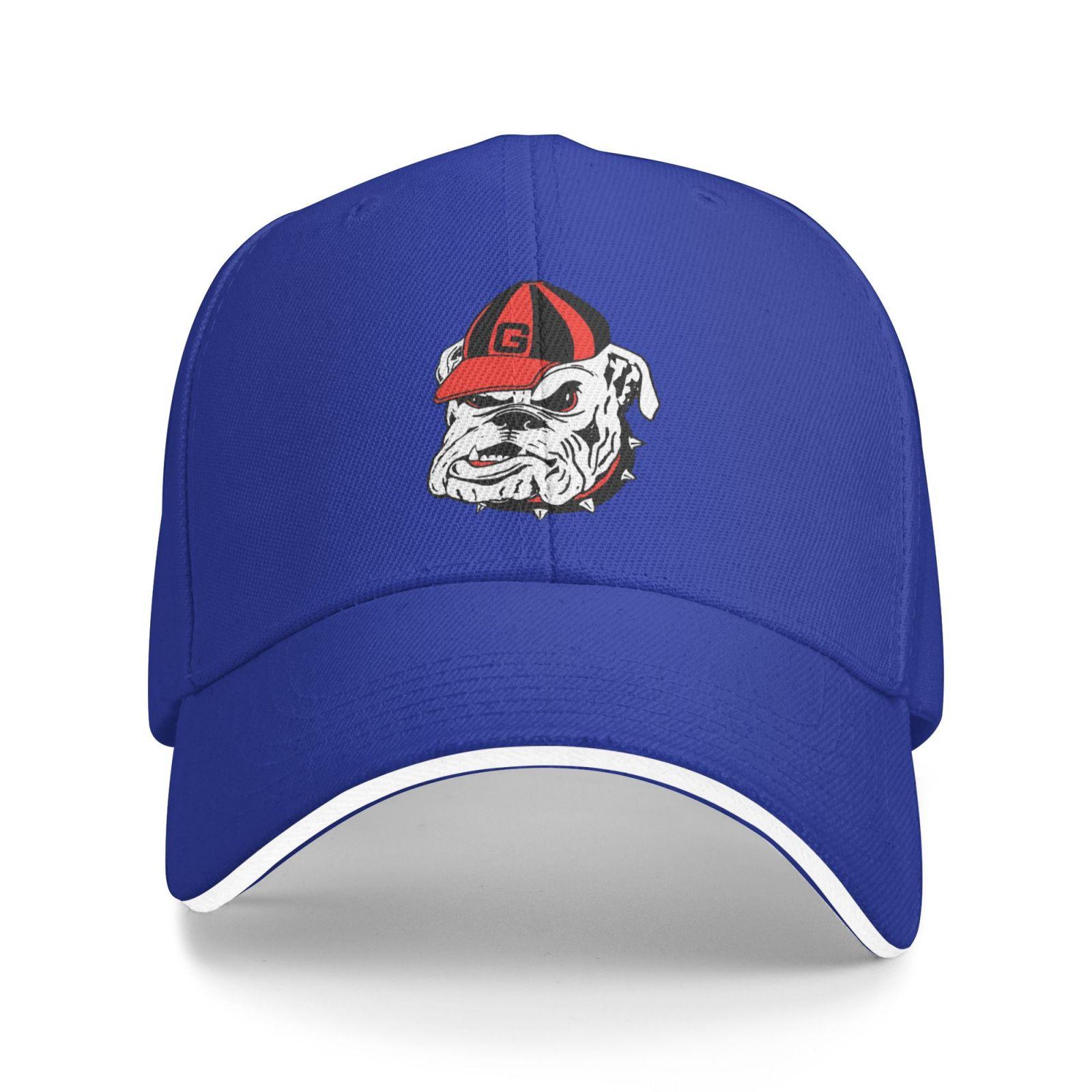 

Бейсболки унісекс з логотипом Georgia Bulldogs, регульована приталена вінтажна джинсова шапка One Size