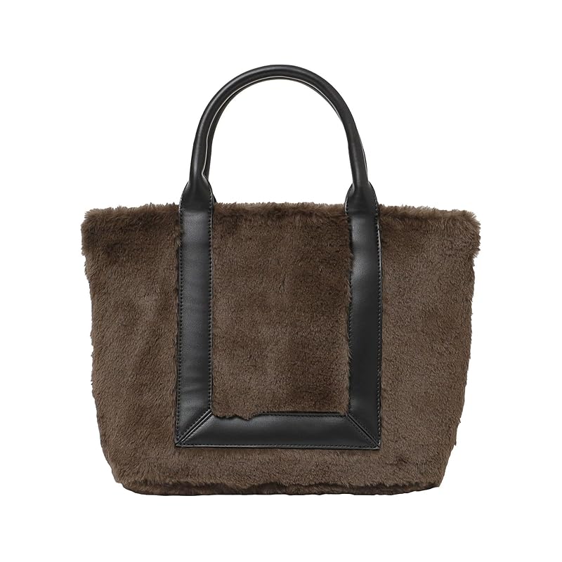 

[Ships Colors] bag faux fur Color scheme tote ladies 220080004 brown ONE SIZE