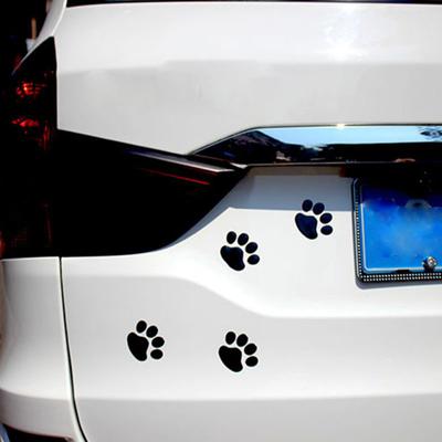 1 hoja de pegatinas para coche, calcomanías creativas, huellas de patas de animales en 3D, calcomanías para perros y gatos
