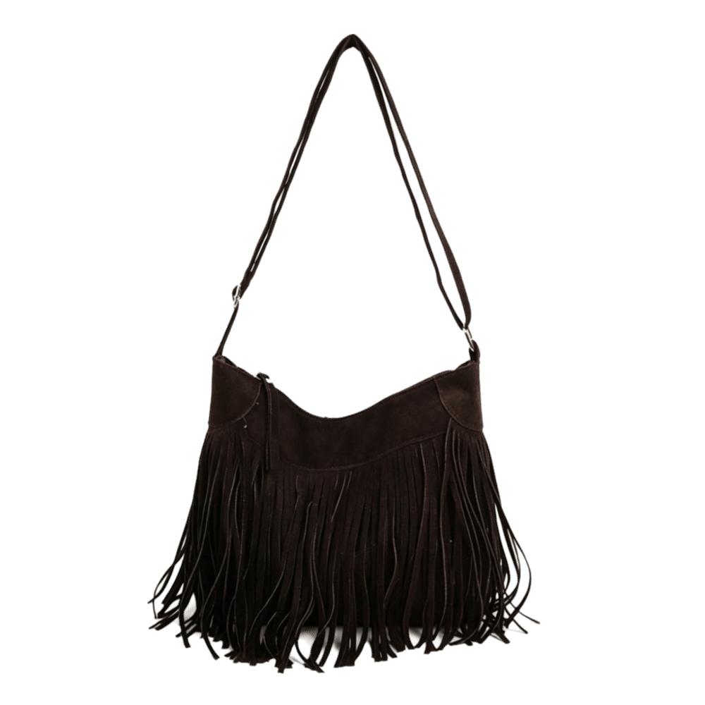 Large Capacity Faux Suede Shoulder Bag Retro Tote Bag Vintage Messenger Bag  Travel