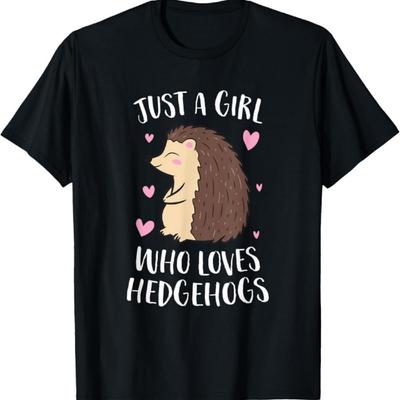 Nur ein Mädchen, das Igel liebt Niedliches Igel-Mädchen T-Shirt
