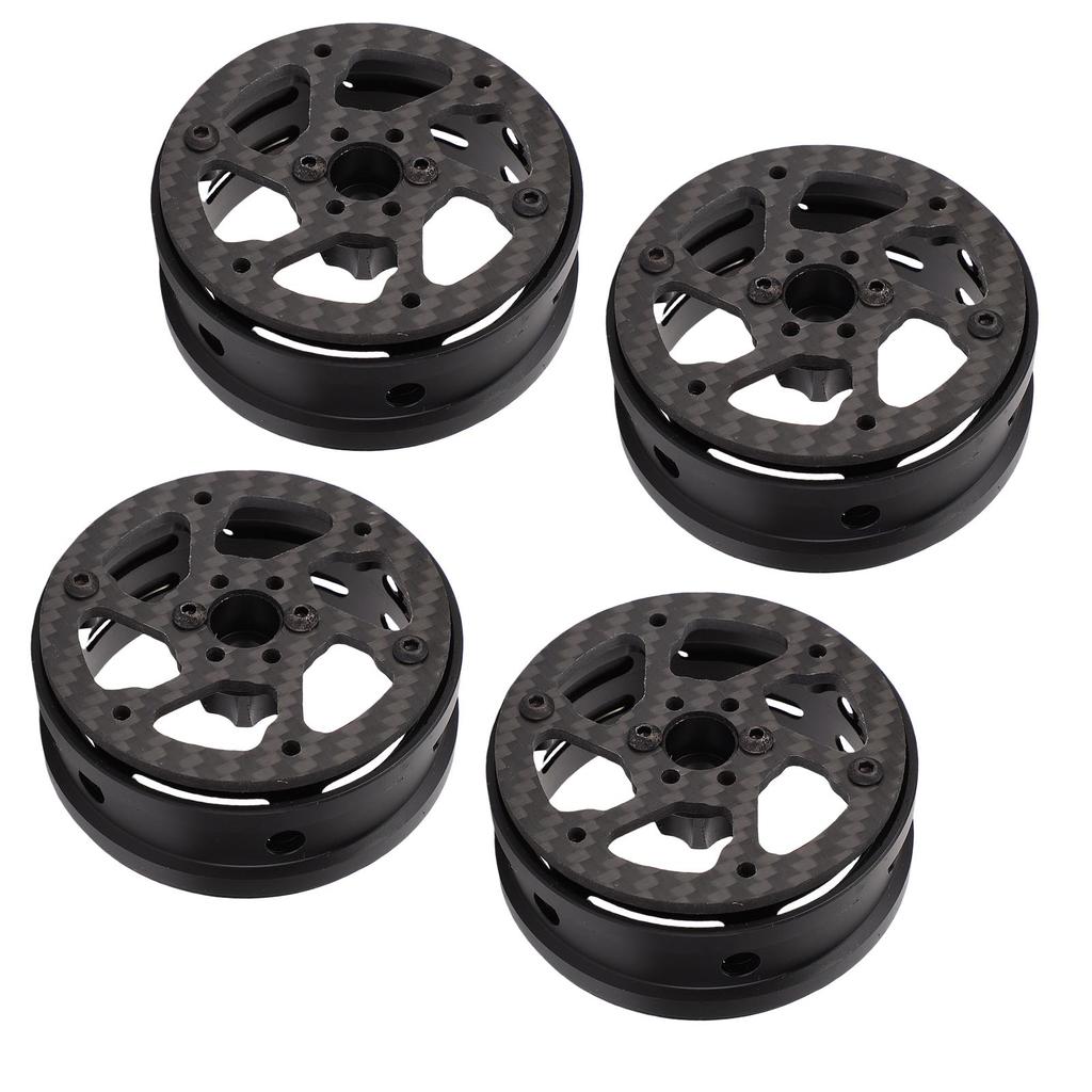 4PCS 2.2 Inch Carbon Fiber RC Wheels Rims High Strength Lightweight RC Crawler Wheel Hub for 1 10 RC Crawler Car
