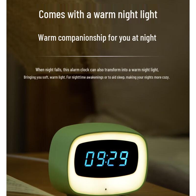 Smart Voice Control Alarm Clock with Night Light