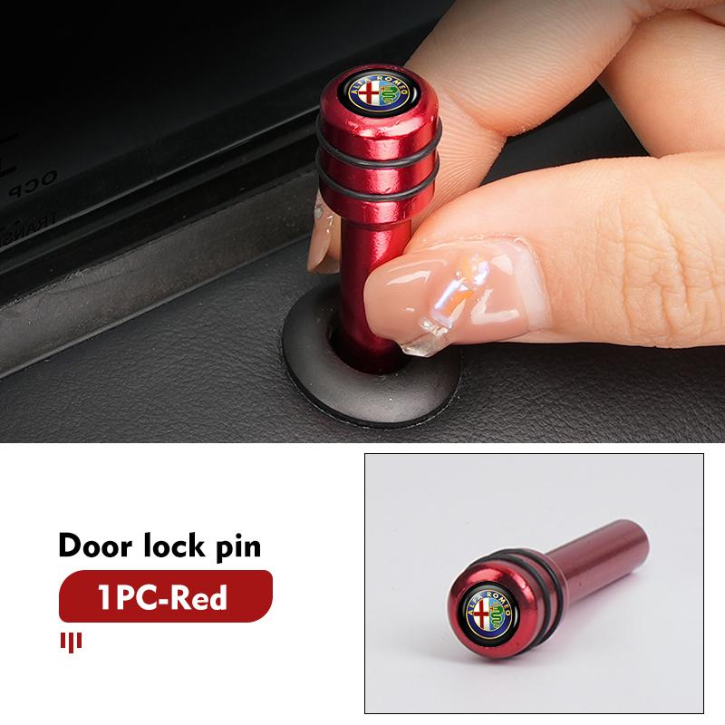 Car Door Lock Pin Alloy Door Lift Anti-Scratch Cover Auto Accessories For Alfa Romeo 159 Giulietta Giulia 147 Mito 156 159 166