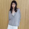 NOEUD Linen Henley Tee (Mocha Beige)