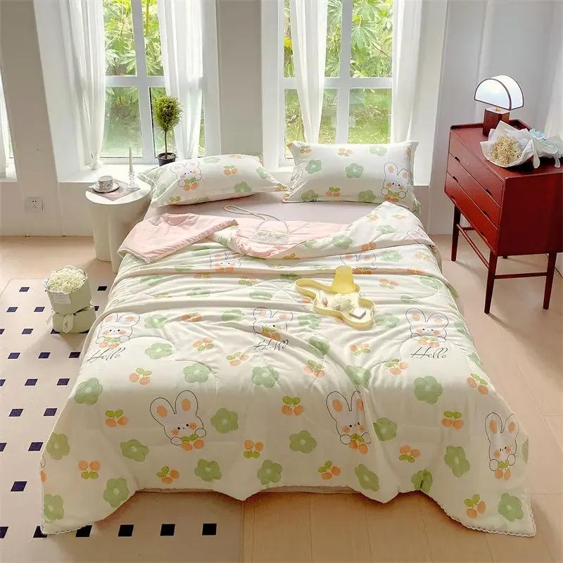 Smooth Air Conditioning Comfortable And Lightweight Summer Quilt Cover Set Soft Brushed Microfiber Duvet Cover Bedding Set