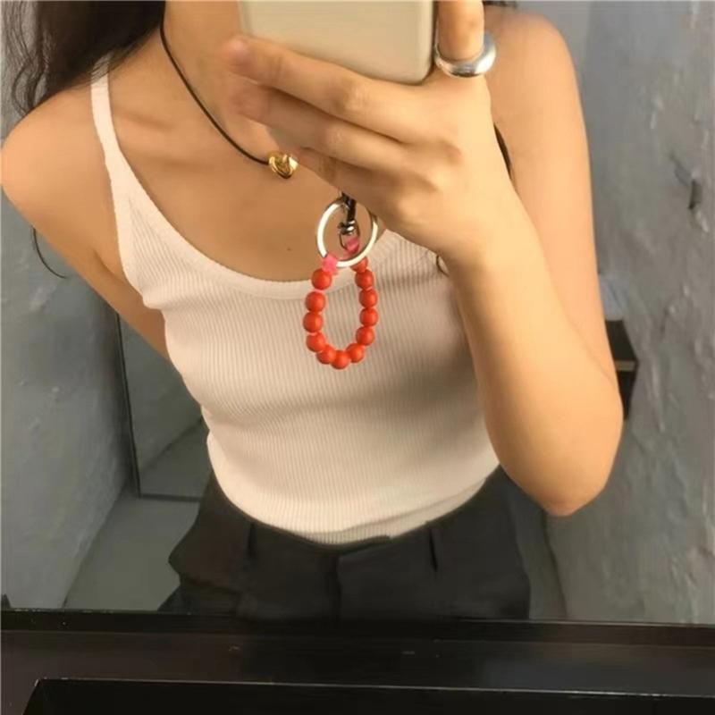Big Heart Pendant Necklace Trendy Y2K Grunge Neck Jewelry Alternative Color Rope Neckchains Gift for Teen Girls