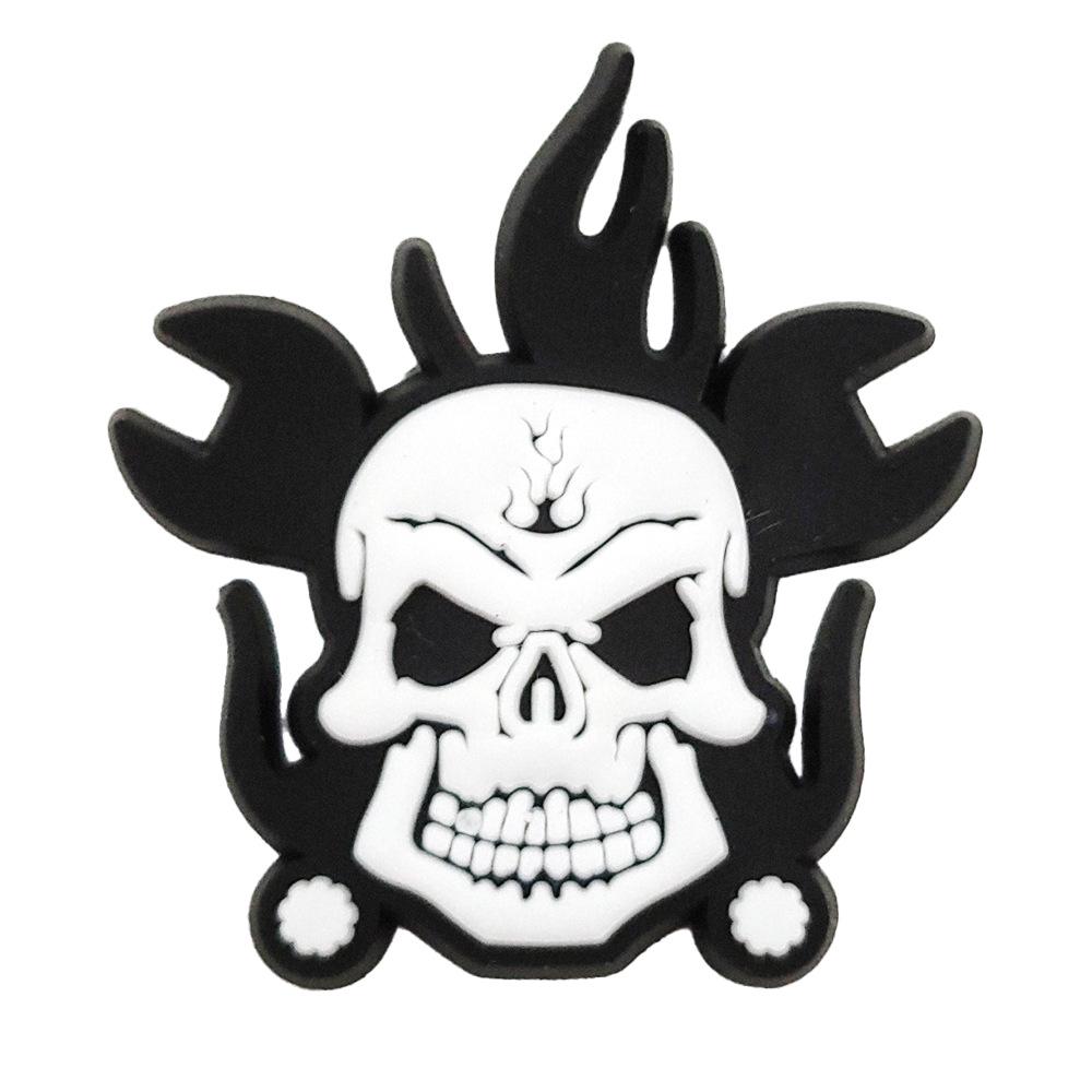 Black & White Halloween Punk Metal Rock Croc Shoe Charms