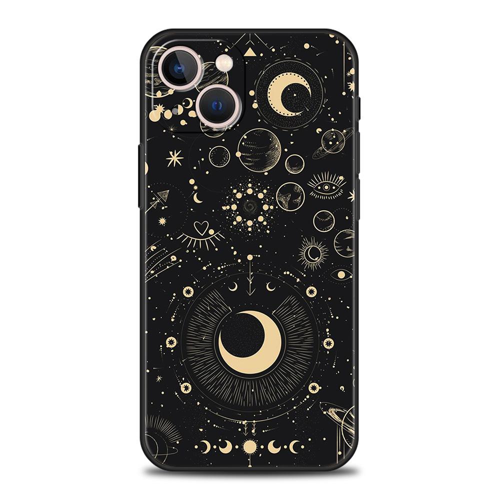 Applicable To IPhone16 Mobile Phone Case, New Couple Sun and Moon Mobile Phone Case.