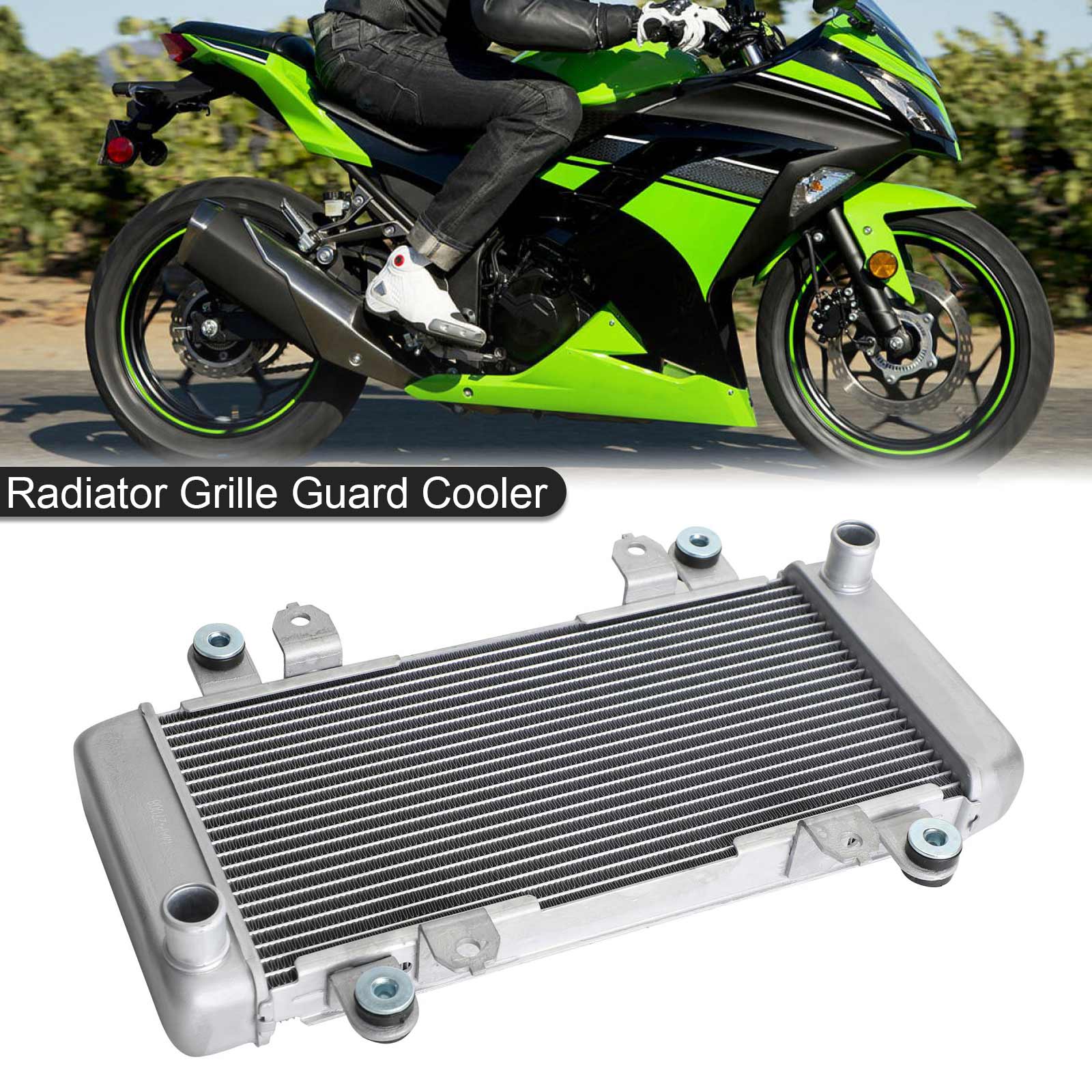 

Radiator Guard Cooler Cooling For KAWASAKI NINJA 300 EX300 EX 300 2013-2017 Silver