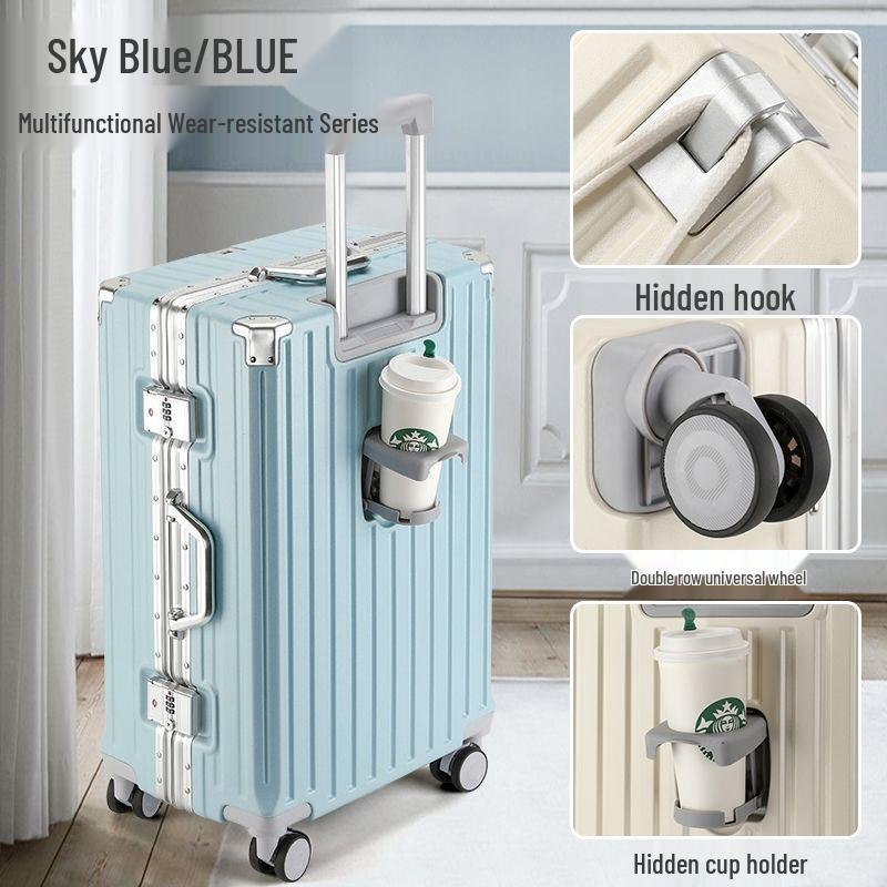 20-inch Multifunctional Suitcase with Universal Wheels, Large Capacity, Combination Lock – Unisex Student Trolley Carry-On
