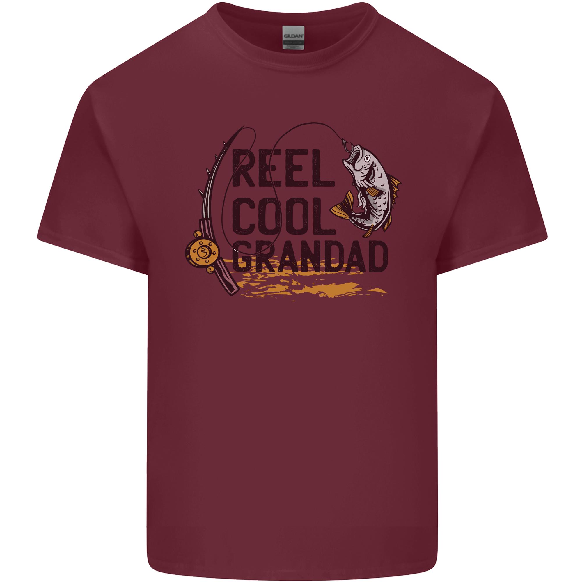 Reel Cool Grandad Funny Fishing FisherUnisex Unisexs Light Cotton TShirt S