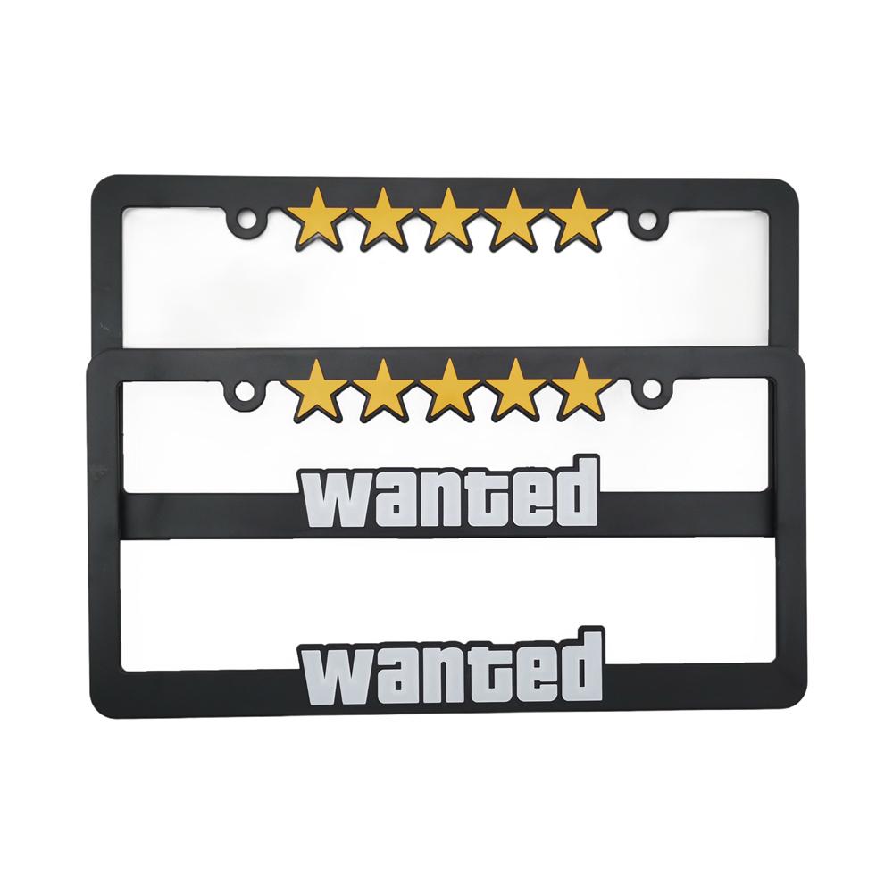 Ein Paar JDM Racing Style Kennzeichenhalter mit 5-Sterne-Design für amerikanische kanadische Autos SUVs LKWs Kennzeichenhalter Abdeckungen Rahmen 6