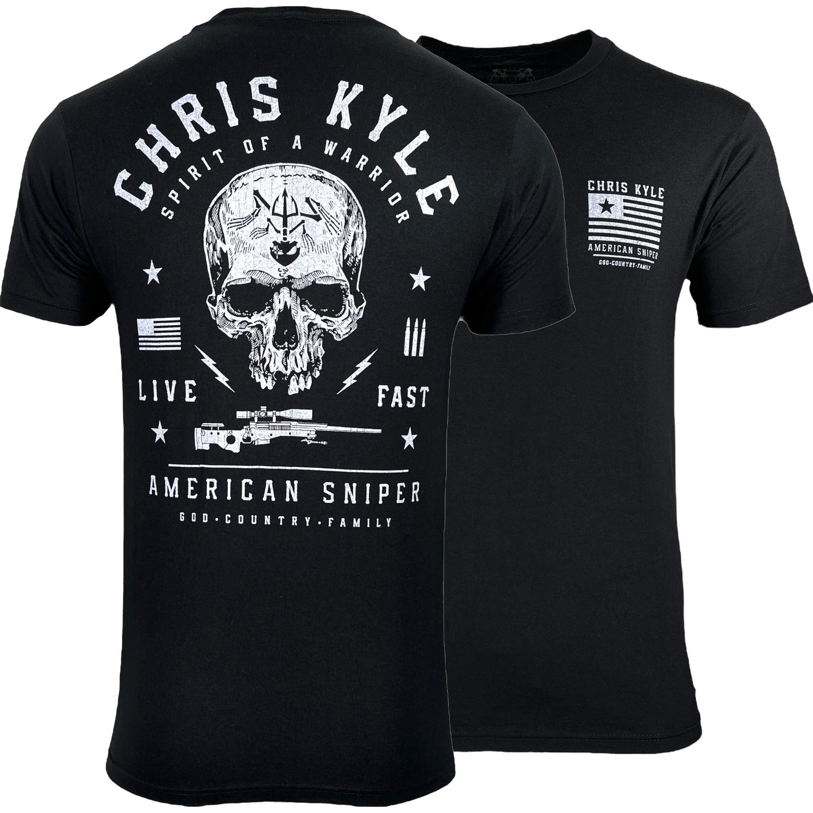 Spirit of Warrior Chris Kyle American Sniper Military Grunt TShirt 100 Cotton ONeck Summer Short Sleeve Casual Mens Tshirt S