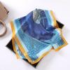 Fashion new long silk scarf women's Korean version line printing simulation silk medium length thin scarf sunscreen shawl
