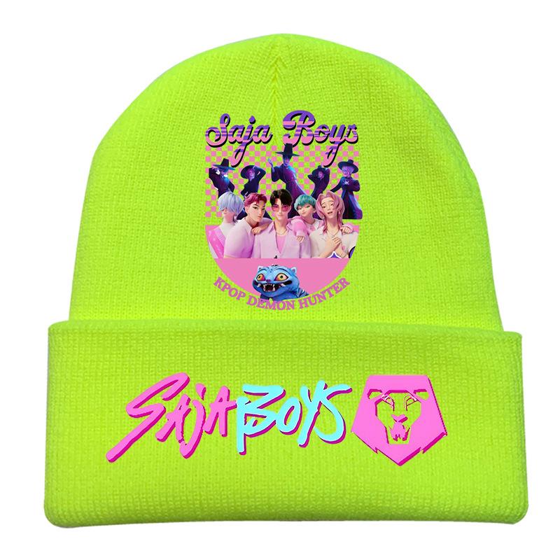 Peripheral Knitted Hat Curled Wool Hat Printed Doudou Hat Outdoor Cold Hat Adult