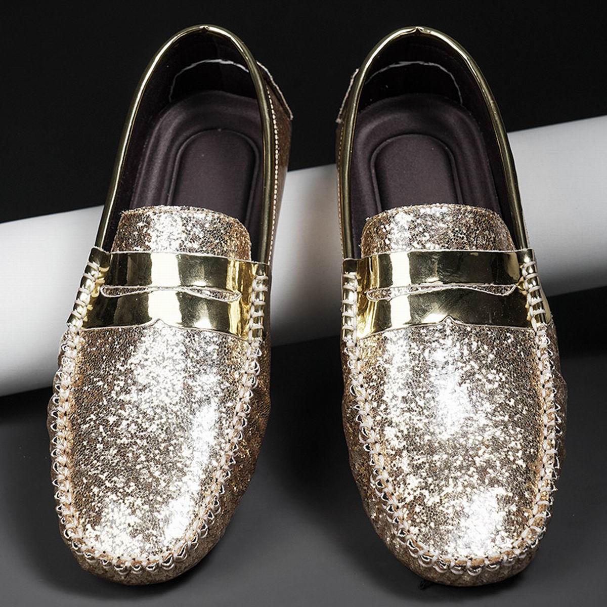 Мужские мокасины ручной работы из искусственной кожи для мужчин — фото 4